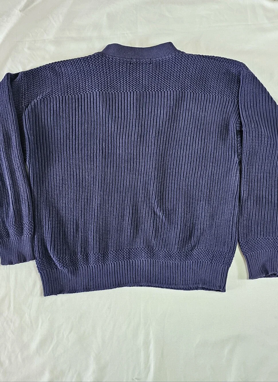 Eddie Bauer Vintage Pullover Ribbed Knit Chunky Sweater Sz Large Cozy Outdoors